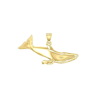 Blue Whale Sterling Solid Gold Pendant GPD5404 - Jewelry